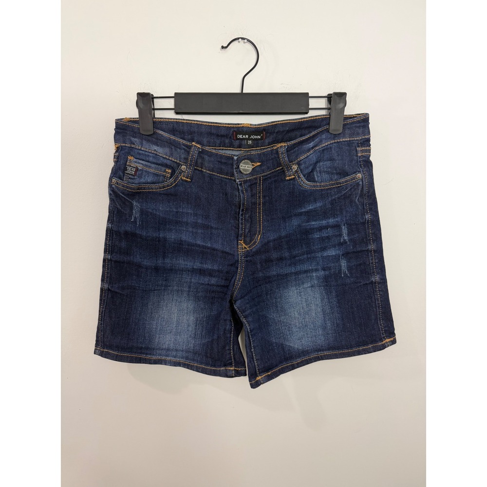Dear John Denim Shorts Dark Wash Distressed Size 25 Lot 46-056